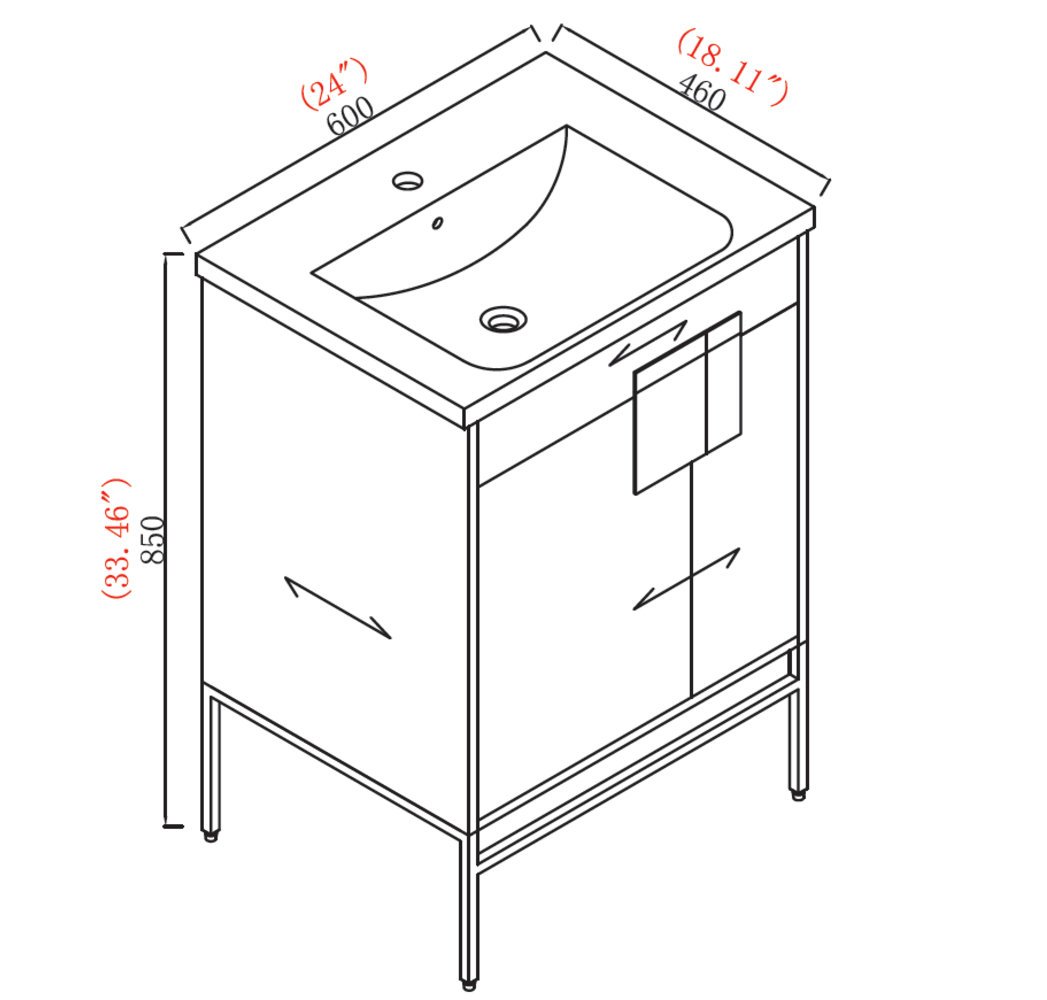 AllModern Lee 24" Single Bathroom Vanity Set & Reviews Wayfair
